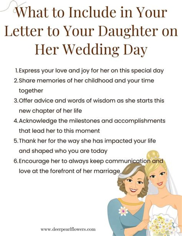 What do you say to your step daughter on her wedding day?