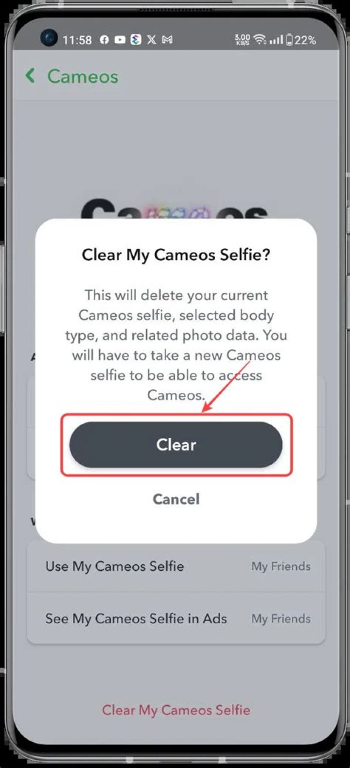 What is a cameo selfie on Snapchat? Here's how to delete it or stop others from viewing it