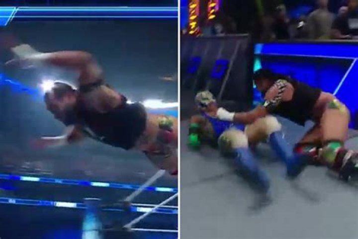 WWE legend Rey Mysterio injured in botched move with match called off on live TV in worrying scenes