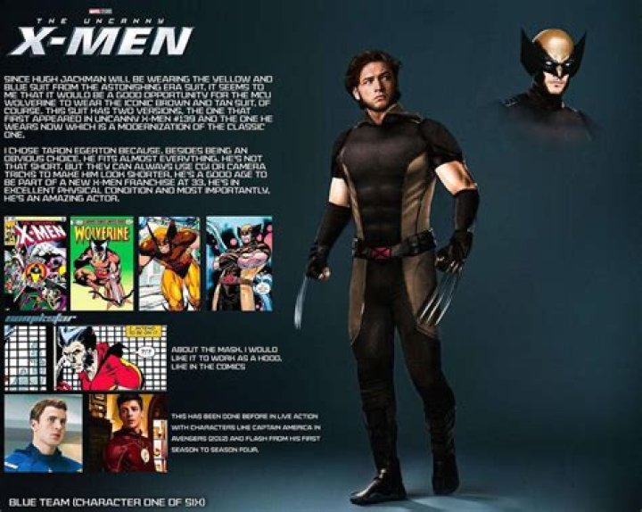 X-Men Fan Art Imagines Taron Egerton as the MCU’s Wolverine